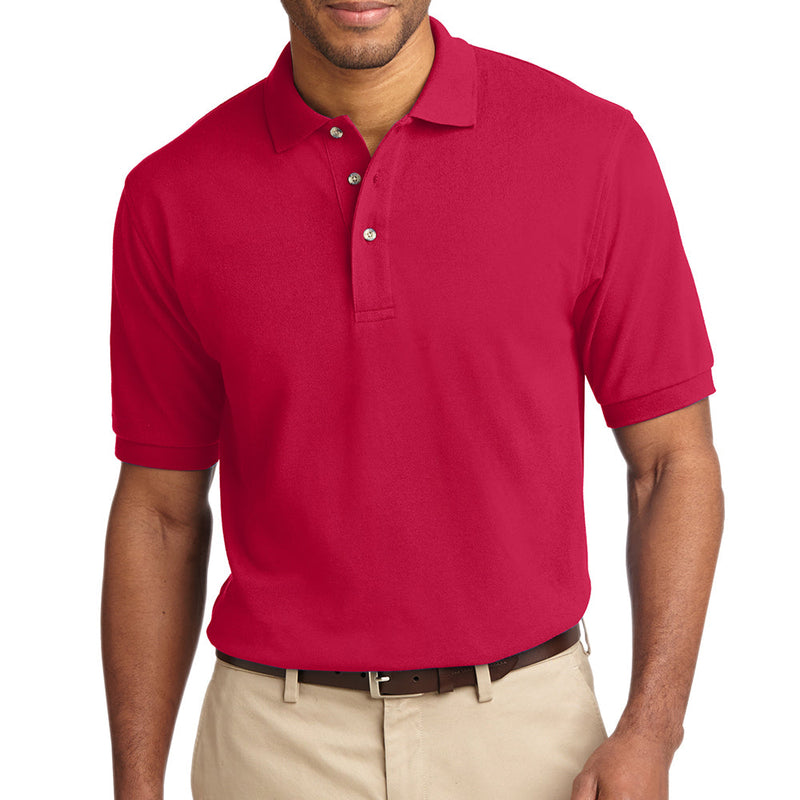 Men's Big Size Port Authority Heavyweight Cotton Pique Polo T-Shirt