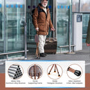 Lightweight Adjustable Folding Cane Seat with Light by LJGDeals