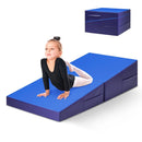 Folding Incline Mat Slope Cheese Gymnastics Gym Exercise Yellow by LJGDeals