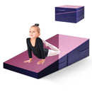 Folding Incline Mat Slope Cheese Gymnastics Gym Exercise Yellow by LJGDeals