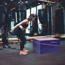 Folding Incline Mat Slope Cheese Gymnastics Gym Exercise Yellow by LJGDeals