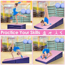 Folding Incline Mat Slope Cheese Gymnastics Gym Exercise Yellow by LJGDeals