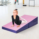 Folding Incline Mat Slope Cheese Gymnastics Gym Exercise Yellow by LJGDeals