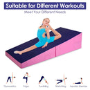 Folding Incline Mat Slope Cheese Gymnastics Gym Exercise Yellow by LJGDeals