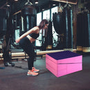 Folding Incline Mat Slope Cheese Gymnastics Gym Exercise Yellow by DirectDeals