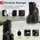 Golf Stand Cart Bag with 6-Way Divider Carry Pockets by LJGDeals