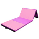 4 Feet x 10 Feet Thick Folding Panel Gymnastics Mat-Pink & Purple by LJGDeals