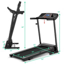 1.0 HP Foldable Treadmill Electric Support Mobile Power by LJGDeals