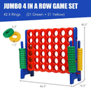 Jumbo 4-to-Score Giant Game Set with 42 Jumbo Rings and Quick-Release Slider by LJGDeals