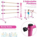 47 Inch Double Ballet Barre with Anti-Slip Footpads by LJGDeals