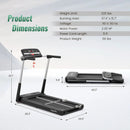 Foldable Treadmill with APP Control and LED Display 2.25 HP by LJGDeals