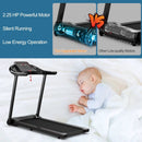 2.25HP Electric Folding Treadmill with HD LED Display and APP Control Speaker by LJGDeals