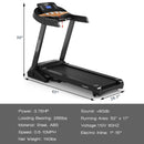 3.75HP Electric Folding Treadmill with Auto Incline 12 Program APP Control by LJGDeals