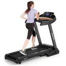 3.75HP Electric Folding Treadmill with Auto Incline 12 Program APP Control by LJGDeals