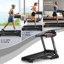 3.75HP Electric Folding Treadmill with Auto Incline 12 Program APP Control by LJGDeals