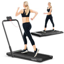 2-in-1 Folding Treadmill with Remote Control and LED Display-Black by LJGDeals