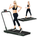 2-in-1 Folding Treadmill with Remote Control and LED Display-Green by LJGDeals