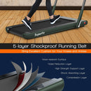 2-in-1 Folding Treadmill with Remote Control and LED Display-Green by LJGDeals