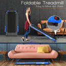 2-in-1 Folding Treadmill with Remote Control and LED Display-Blue by LJGDeals