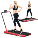 2-in-1 Folding Treadmill with Remote Control and LED Display-Red by LJGDeals