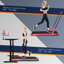 2-in-1 Folding Treadmill with Remote Control and LED Display-Red by LJGDeals