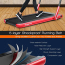 2-in-1 Folding Treadmill with Remote Control and LED Display-Red by LJGDeals
