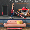 2-in-1 Folding Treadmill with Remote Control and LED Display-Red by LJGDeals