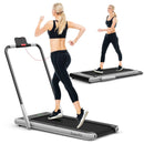 2-in-1 Folding Treadmill with Remote Control and LED Display-Silver by LJGDeals