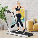 2-in-1 Folding Treadmill with Remote Control and LED Display-White by LJGDeals