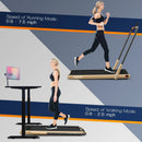 2-in-1 Folding Treadmill with Remote Control and LED Display-Golden by LJGDeals