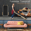 2-in-1 Folding Treadmill with Remote Control and LED Display-Golden by LJGDeals