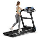 2.25HP Folding Treadmill with Bluetooth Speaker-Black by LJGDeals