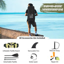 11 Feet Inflatable Standing Board Surfboard with Bag and Paddle by LJGDeals