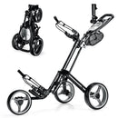 Folding 3 Wheels Golf Push Cart with Brake Scoreboard Adjustable Handle by LJGDeals