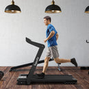 4.0HP Foldable Electric Treadmill Jogging Machine with Speaker LED-Black by LJGDeals