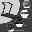 4.0HP Foldable Electric Treadmill Jogging Machine with Speaker LED-Black by LJGDeals