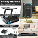 Folding Electric Compact Walking Treadmill with APP Control Speaker by LJGDeals