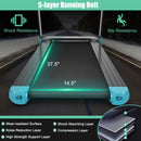 Folding Electric Compact Walking Treadmill with APP Control Speaker by LJGDeals