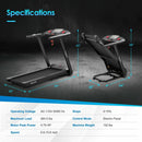 4.75HP Folding Treadmill with Preset Programs Touch Screen Control-Black by LJGDeals