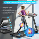 4.75HP Folding Treadmill with Preset Programs Touch Screen Control-Black by LJGDeals