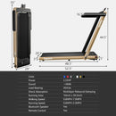 2.25HP 2 in 1 Folding Treadmill with APP Speaker Remote Control by LJGDeals