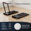 3-in-1 Folding Treadmill with Large Desk and LCD Display by LJGDeals
