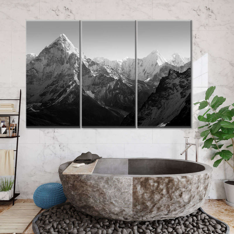 Black And White Mountain Wall Art