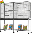 GobekUsa Spacious Double Bird Cage with Breeding Dividers