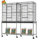 GobekUsa Spacious Double Bird Cage with Breeding Dividers