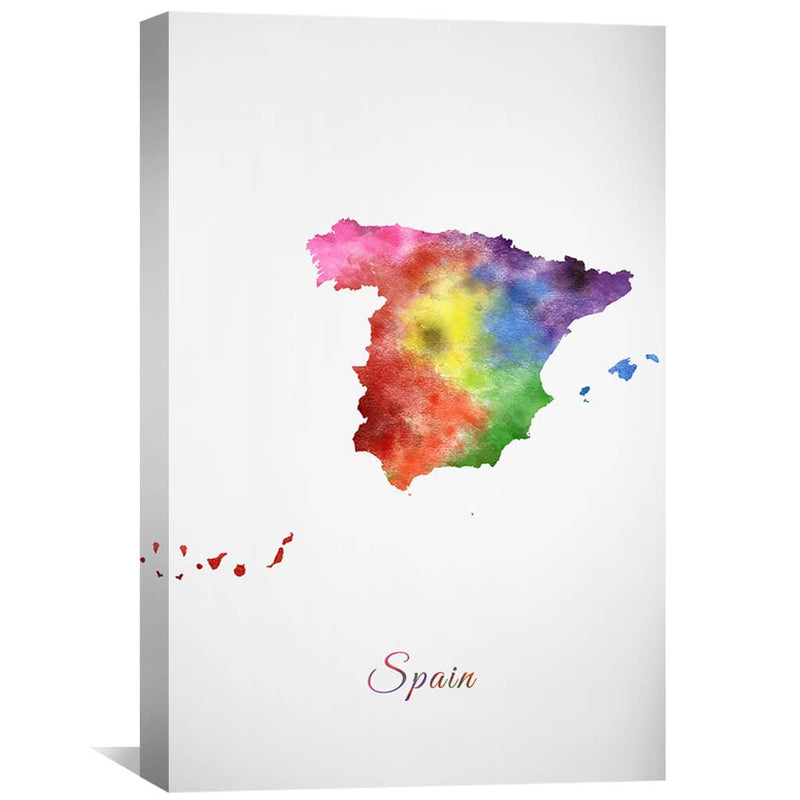 Spain Rainbow Canvas