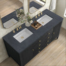 James Martin Myrrin 60" Double Bathroom Vanity, Carbon Oak