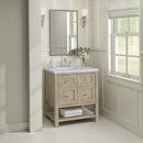 James Martin Breckenridge 30" Single Bathroom Vanity, Whitewashed Oak