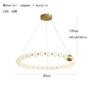 GobekUsa Brass LED Chandelier with Acrylic Ball - High Quality Dimmable Lighting