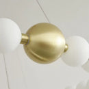 GobekUsa Brass LED Chandelier with Acrylic Ball - High Quality Dimmable Lighting